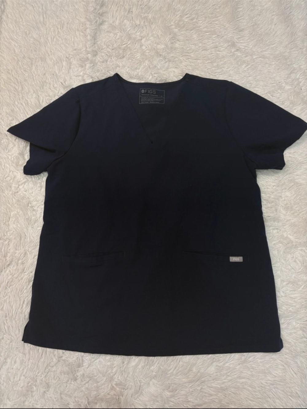 Figs navy scrub top xl